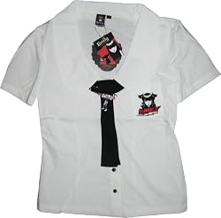Emily the Strange juniors White Lightening Strikes School Blouse