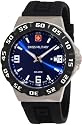 Swiss Military Men's 06-4R1-04-003 Racer Blue Dial Black Rubber Watch