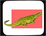 Decorated Mouse Pad with green, alligator, crocodile, spikes, tail