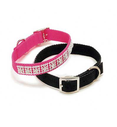 Coastal Pet Products Pink Nylon Jeweled Collar for Extra Small and Small Dogs