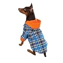 Designer Dog Coat - Zack & Zoey "The Logger" Mock Twin Set - Blue - XX-Large (XXL)