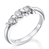 Sirena Three-Diamond Ring 1/3ctw