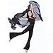 SHOWYOU 250x120cm 9 Colors 100% Chiffon Scarf Belly Dance Scarf Throwing Yarn Scarf Prop (Black)