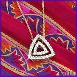 14K Double Delta Diamond Pendant