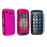 for Samsung Impression Pink Rubber Hard Shell Case+LCD