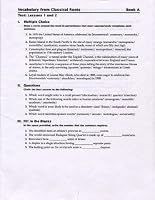 Vocabulary From Classical Roots Book A Tests
