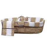 Metro Khaki/chocolate Moses Basket