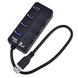 NEEWER USB 3.0 4-Port External Hub With On/Off Switch For Laptop Desktop PC