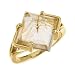 14K Yellow Gold 12 MM Rutilated Quartz Ring