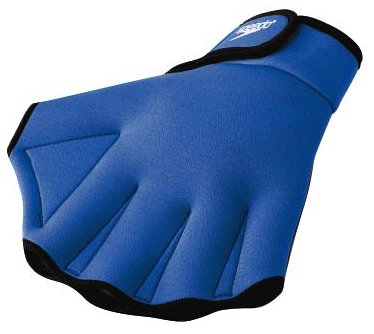 Speedo Aqua Fit Training Swim Gloves (Medium, Royal Blue)