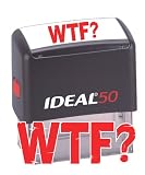 WTF? Red Office Stock Self-Inking Rubber Stamp