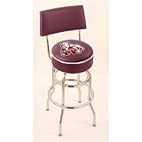 Mississippi State Bulldogs 25 Double-Ring Swivel Bar Stool with seat back