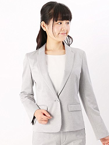 (ザ・スーツカンパニー) ハンドウォッシュ/Littlechic/コットンリネンジャージージャケット ライトグレー