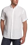 Perry Ellis Mens Short Sleeve Solid Linen Shirt