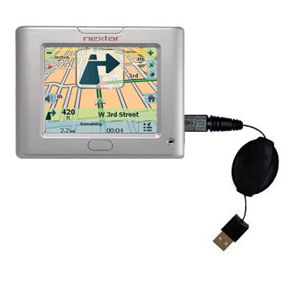 Retractable USB Cable for the Nextar S3 with Power Hot Sync and Charge capabilities - uses Gomadic TipExchange Technology