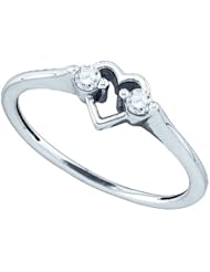 0.12CT DIAMOND HEART RING