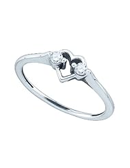 0.12CT DIAMOND HEART RING