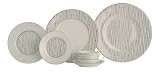Thomas O'Brien Tilden Lace Platinum 5 Piece Fine Bone China Dinnerware Set