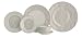 Thomas O'Brien Tilden Lace Platinum 5 Piece Fine Bone China Dinnerware Set