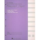 bass guitar tablature manuscript paper purple cover