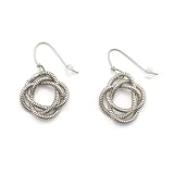 Silver Knot Drop Earrings by Sarah Cavender