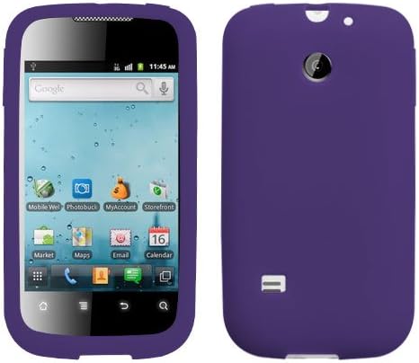 Soft Gel Protector Skin Cover (Faceplate/Snap On) Rubber Cell Phone Case for Huawei Ascend II M865 Cricket - Dr Purple