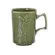 Retro Embossed Mugs - Green (Set of 6)