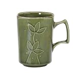 Retro Embossed Mugs - Green (Set of 6)