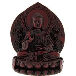 Seated Kwan Yin - Imitation Red Wood Figurine