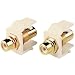 Leviton R0340830A Gold Plated Solderless Rca Speaker Jacks In Almond