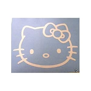 "Hello Kitty" Racing Car Decal Sticker (New) White X2