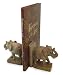 Soapstone bookends, 'Indian Elephants'