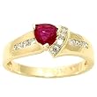 14K Yellow Gold Ruby and Diamond Ring