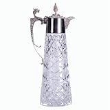 Sheffield Made Crystal Glass Claret Jug - Silver Plated h 30cm