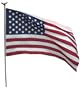 Valley Forge Flag United States Flag Kit, containing  3-Foot x 5-Foot Polycotton United States Flag With 6-Foot Steel Pole & Steel Bracket Kit