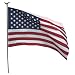 Valley Forge Flag United States Flag Kit, containing  3-Foot x 5-Foot Polycotton United States Flag With 6-Foot Steel Pole & Steel Bracket Kit