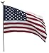 3'X5' Polycotton US Flag with 6' steel pole & steel bracket Kit