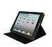 rooCASE Dual Station Premium Leather (Black) Case Cover with Elastic Hand Strap and Stand for Apple iPad 2 / iPad 3 (Built-in Magnet Sleep and Awake Function)
