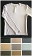 Mens Long Sleeve Henley Waffle with contrast Stitching. 9 Colors Sizes M-XXL. Ladies can wear this, too!!