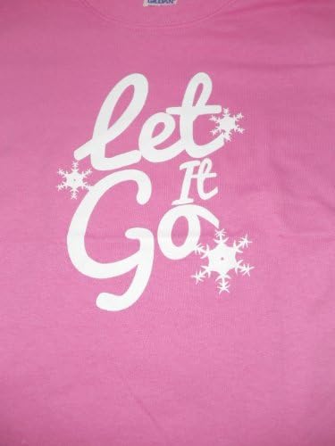 Frozen Let It Go T-shirt Custom Pink or Blue (7/8, Pink)
