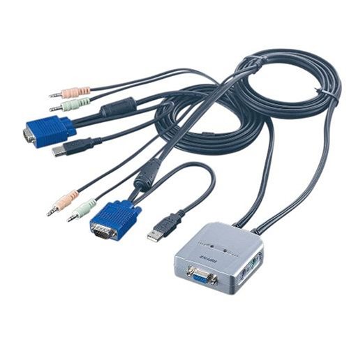 バッファローコクヨサプライ BUFFALO CPU切替器 2対1 切替 PS/2 to USB ＋Audio系統 BKVMPU2A01A