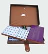 Oriental Mahjong Set with Vinyl Case, Dices, Money Chips and Banker Button (Standard Size)