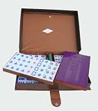 Oriental Mahjong Set with Vinyl Case, Dices, Money Chips and Banker Button (Standard Size)