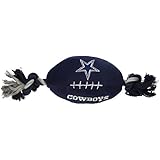 Pets First NFL Dallas Cowboys Pet Football Rope Toy, 6-Inch long