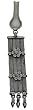 Fashion Keychain Sterling Silver for Women 7.75 inches (krng235)