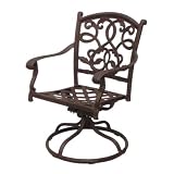 Darlee Santa Monica Cast Aluminum Swivel Rocker Chair With Cushion