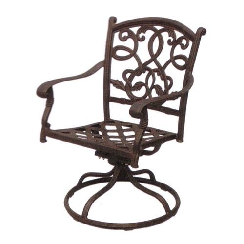 Darlee Santa Monica Cast Aluminum Swivel Rocker Chair With Cushion
