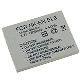3.70V,650mAh,Li-ion,Replacement Digital Camera Battery for NIKON Coolpix P1 ....