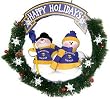 Minnesota Vikings 20" Team Snowman Wreath - Football Sports Merchandise