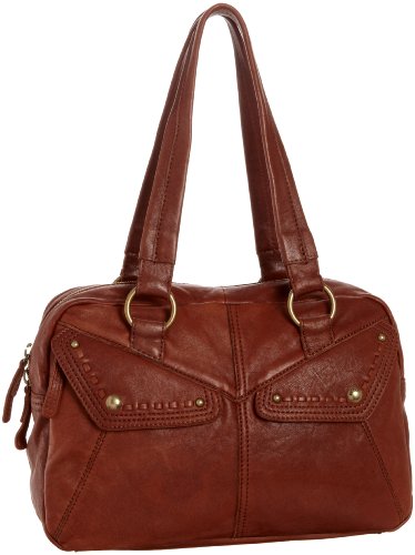 HOBO INTERNATIONAL Santa Cruz Satchel,Cognac,one size